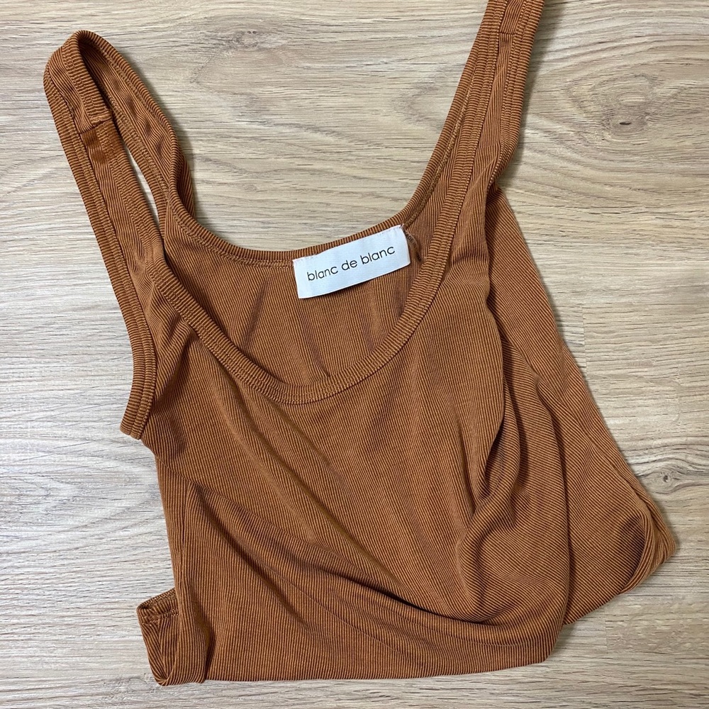 Tan Ribbed Bodysuit - Picture 2 of 3
